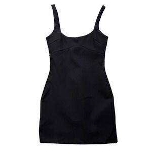 Zara Women Black Scoop Neck Mini Dress NWT Size‎ Small Sabrina Carpenter LBD